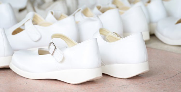 All white sneakers womens on sale nursing